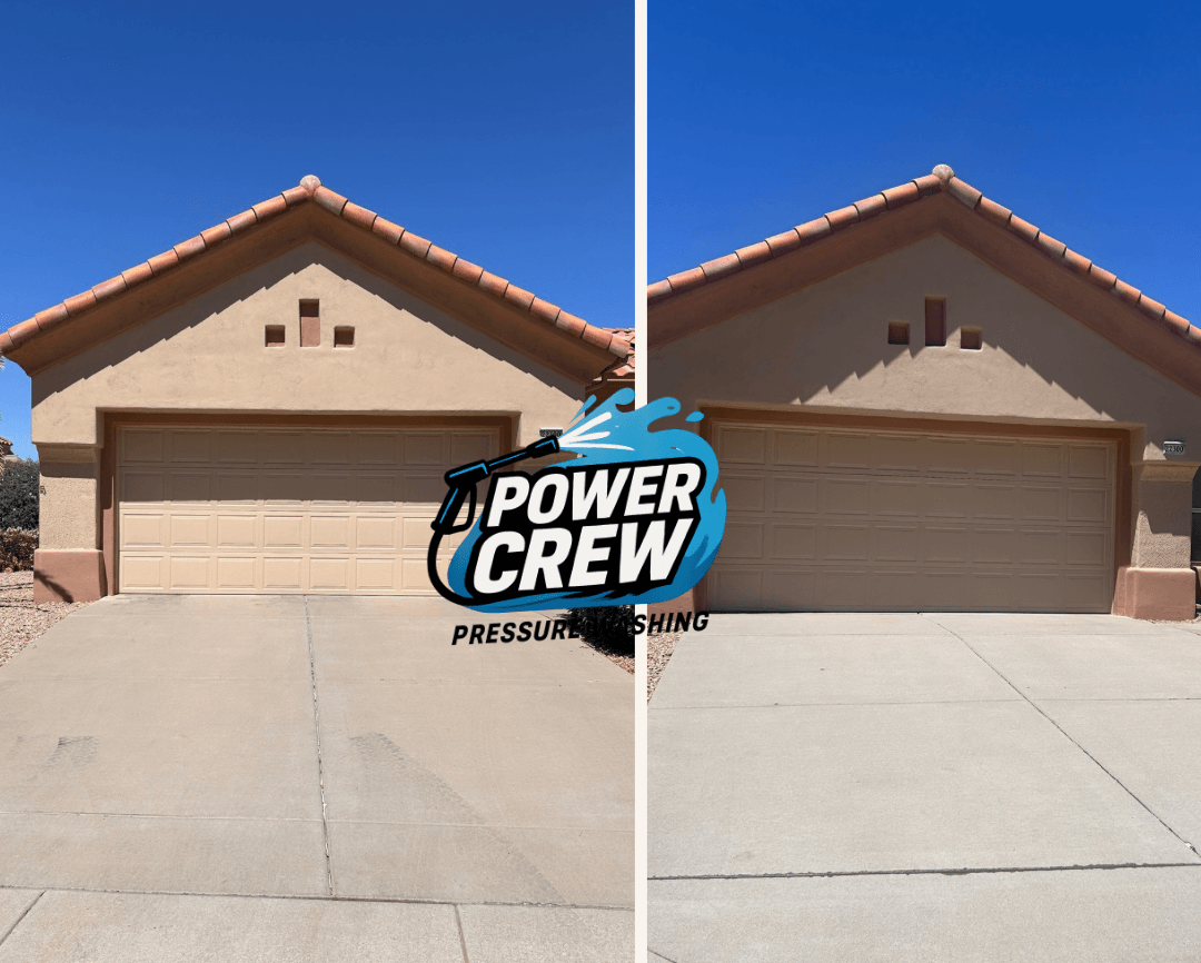 before and after driveway cleaning